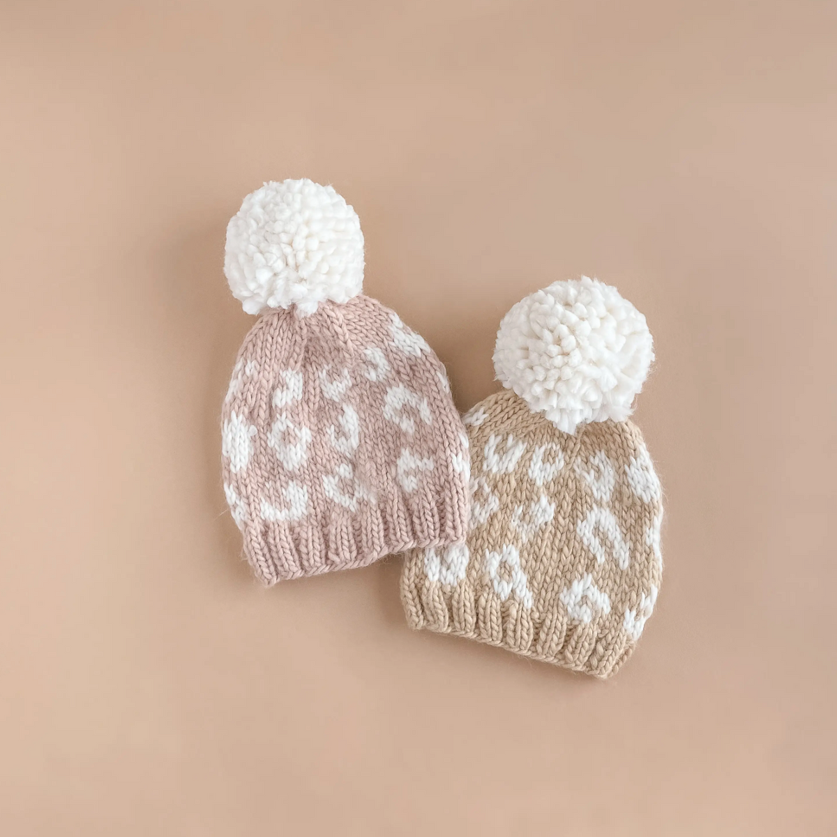 cheetah hat in latte/cream