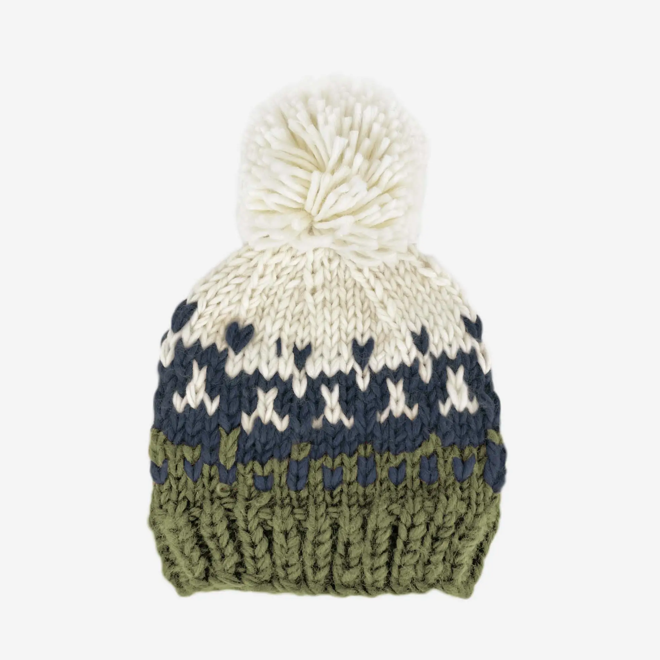 nell stripe hat in navy/olive
