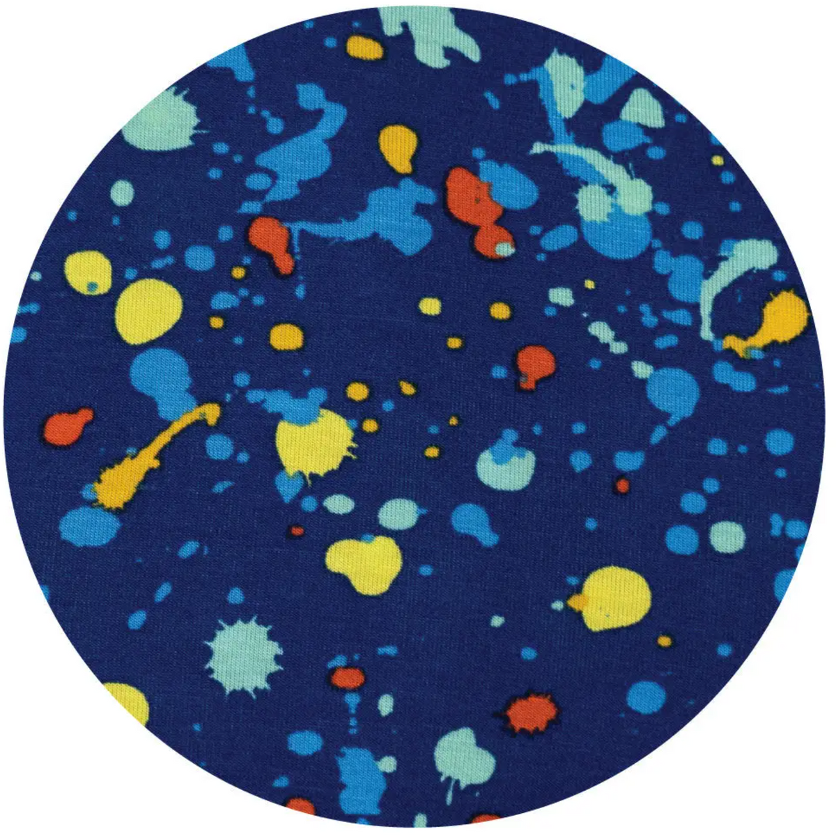 blue paint party two-piece bamboo viscose pajama setblue paint party two-piece bamboo viscose pajama set