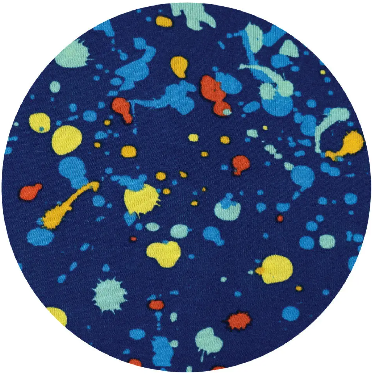 blue paint party two-piece bamboo viscose pajama setblue paint party two-piece bamboo viscose pajama set