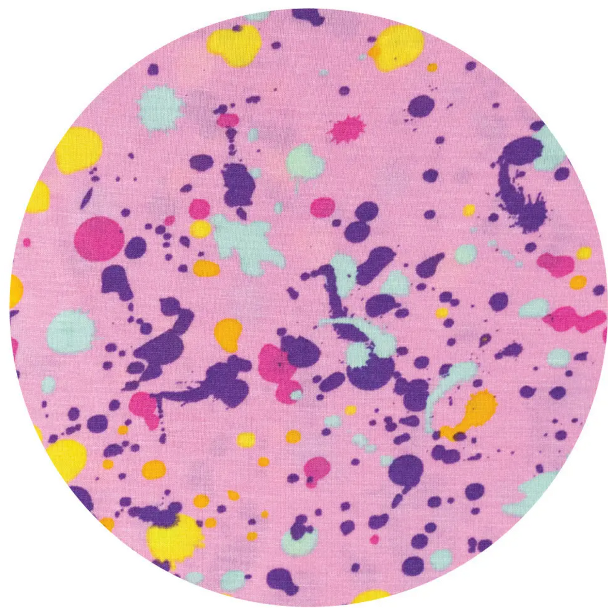 pink paint party two-piece pajama set