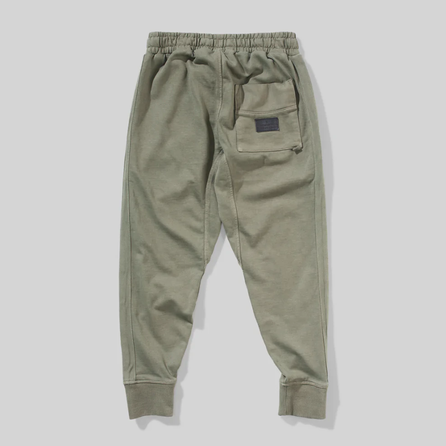pipepos pant in washed olivine