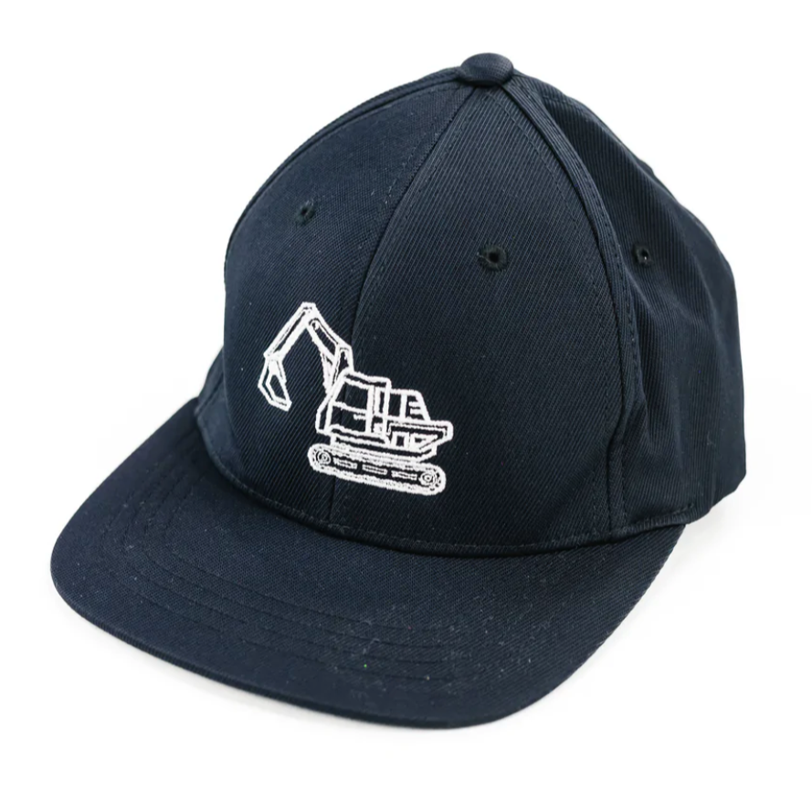 flat brim excavator hat