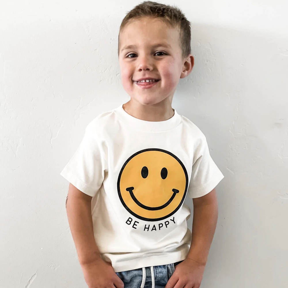 be happy smiley tee