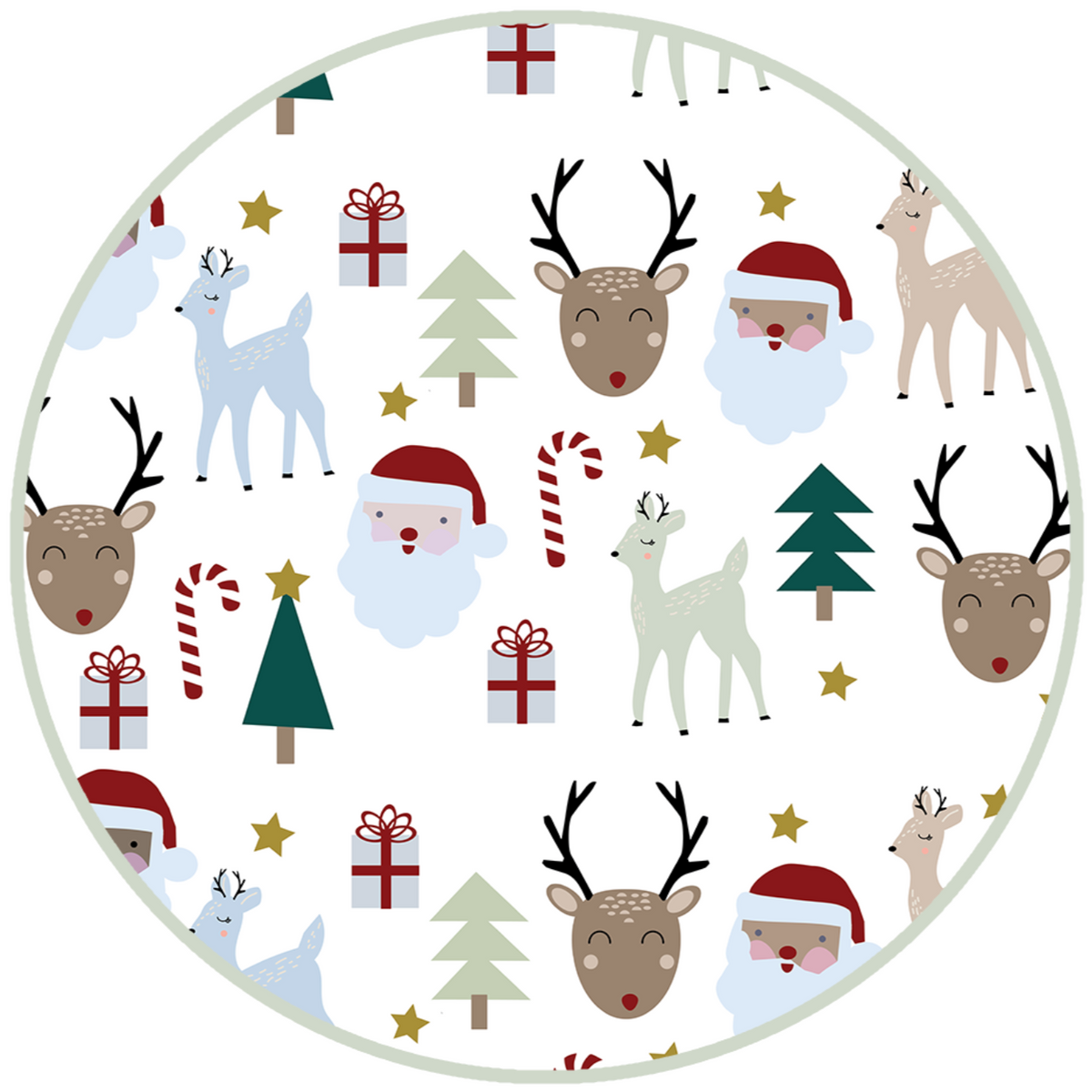 santa and friends holiday bamboo baby convertible footie pajamas