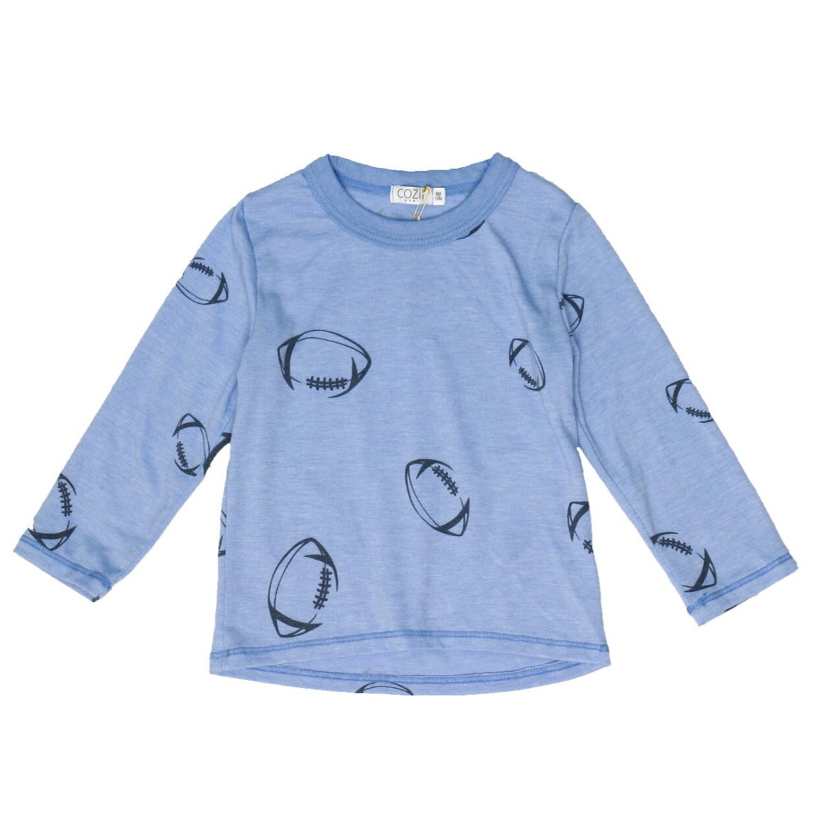 football crew tee in blue