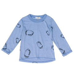 football crew tee in blue