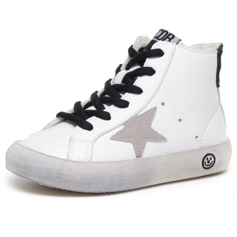 high top star sneakers in black