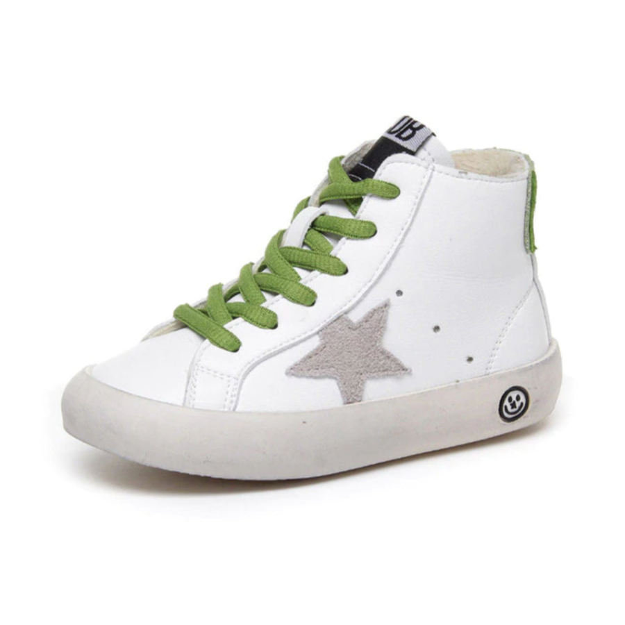 high top star sneakers in green