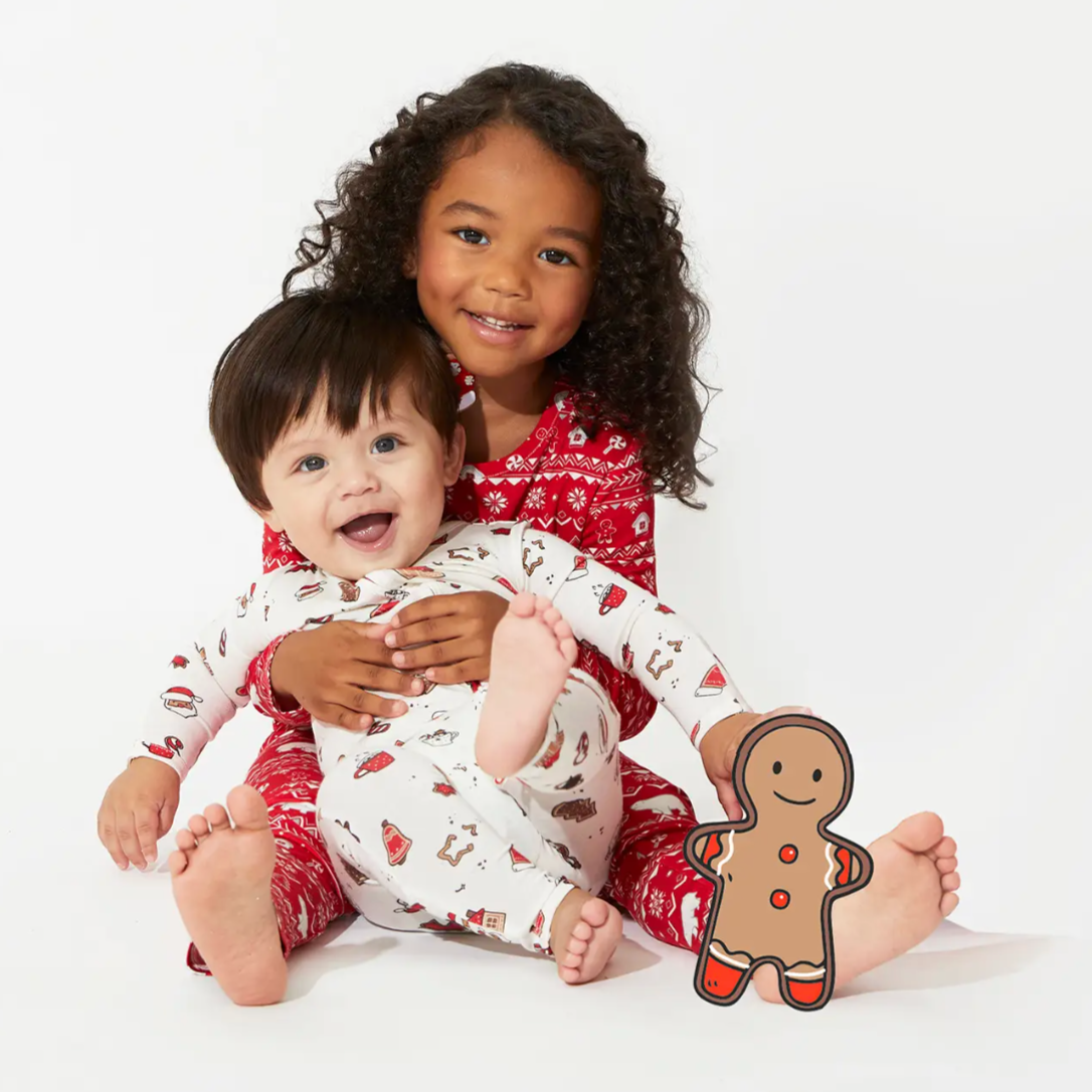 christmas cookies bamboo baby convertible footie pajamas