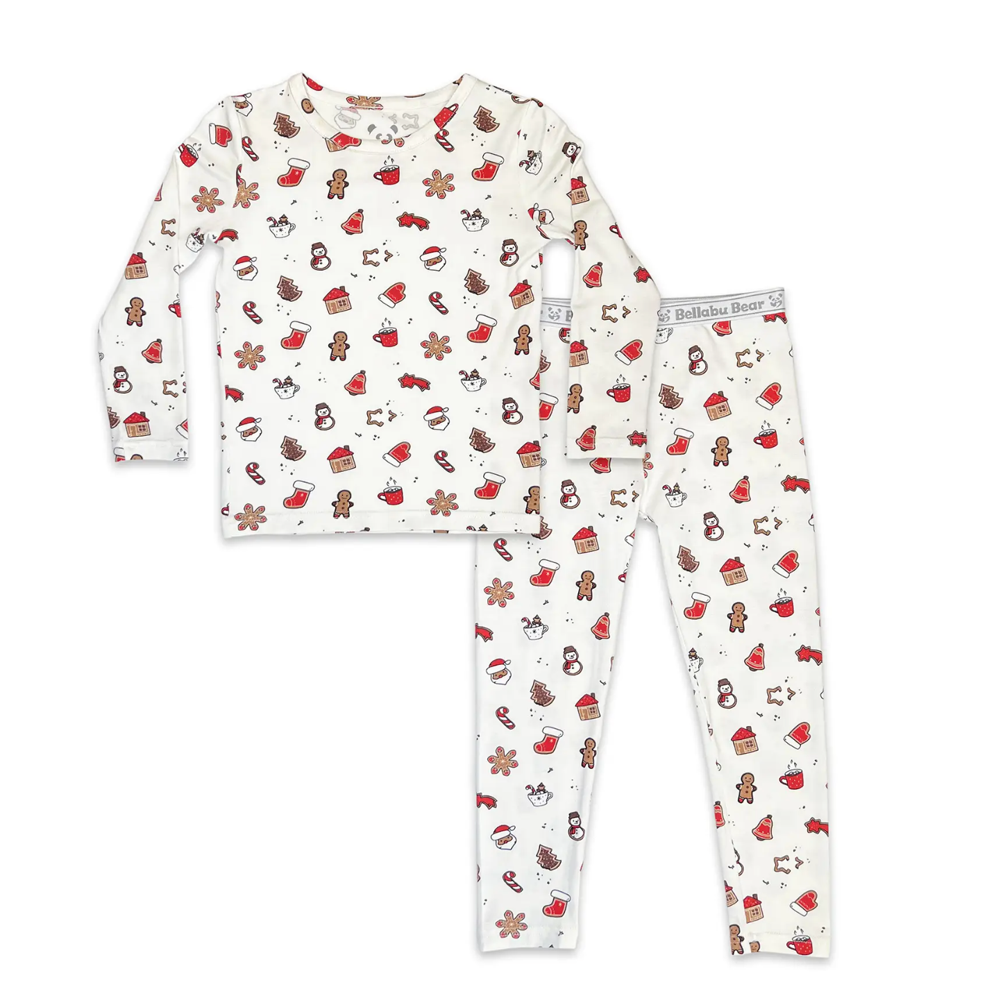 christmas cookies bamboo kids two piece pajamas