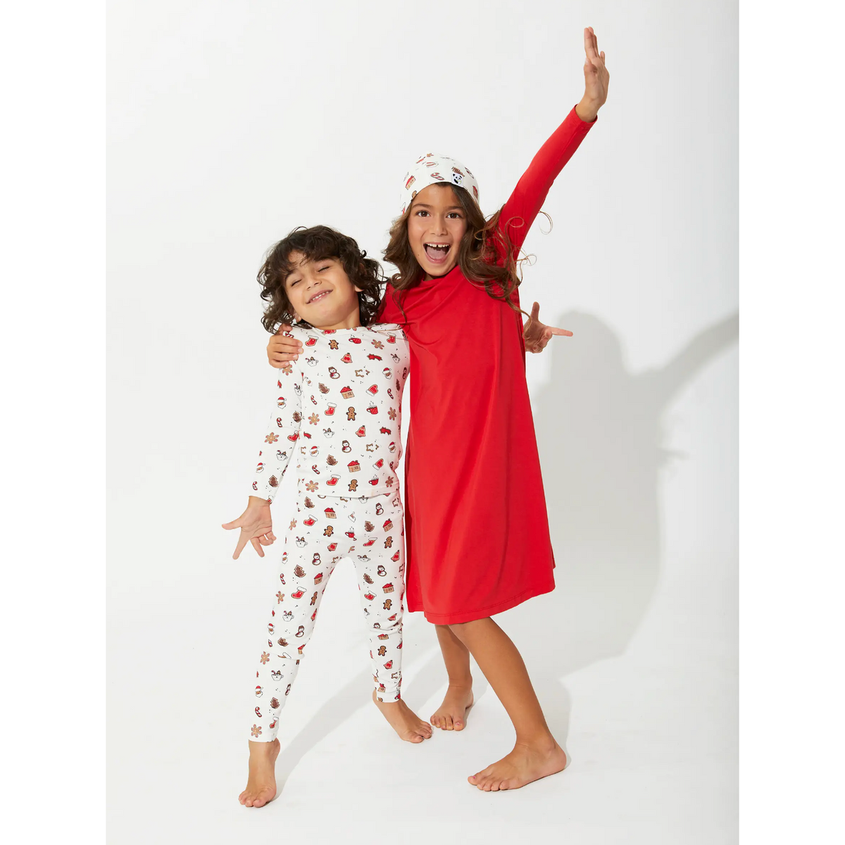 christmas cookies bamboo kids two piece pajamas