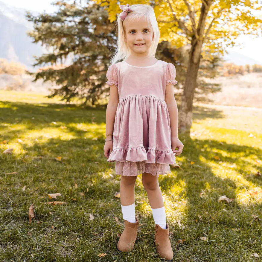 eleanor dress in pink rose