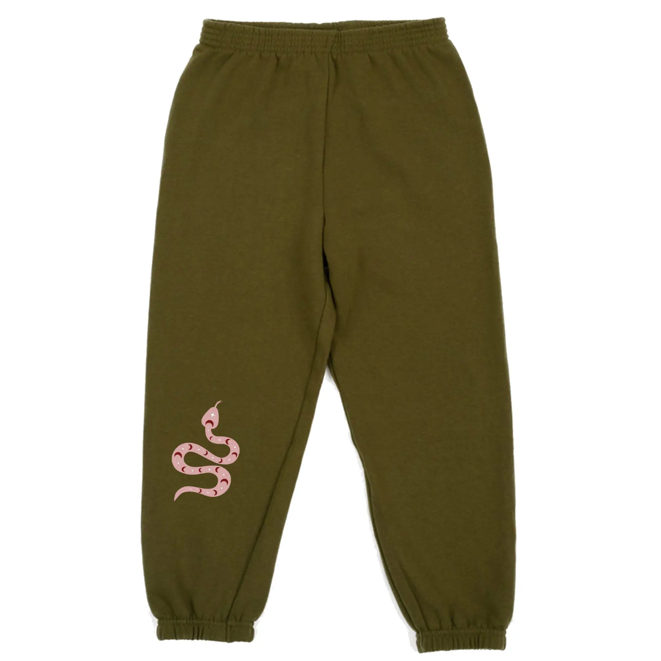 snake sweatpants in green