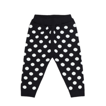 knit pants | polka dots