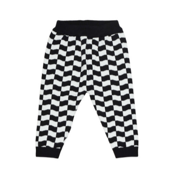 knit pants | wavy checkers
