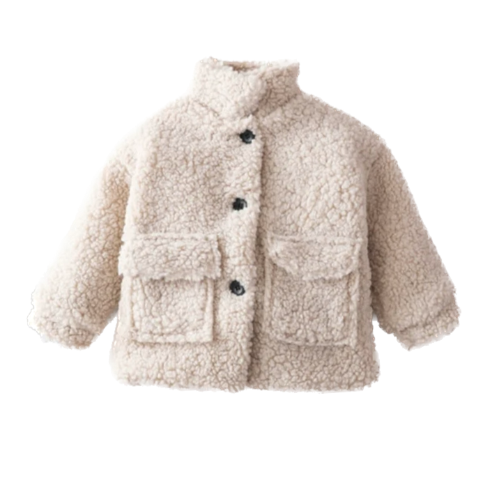 shearling shacket | cream