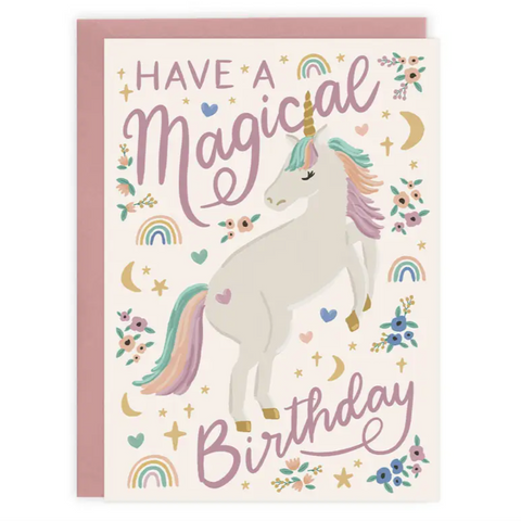 unicorn birthday card