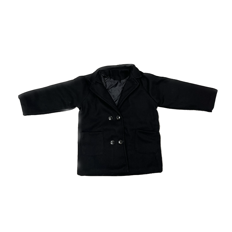double breasted peacoat | black