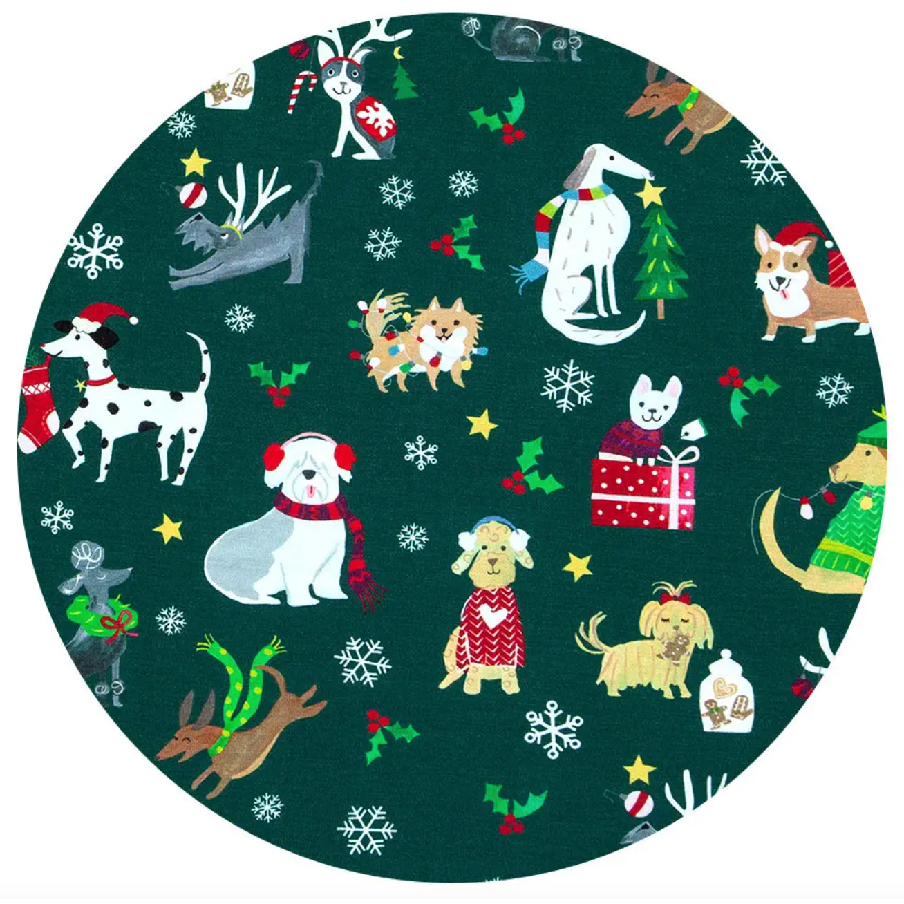 holiday hounds two-piece bamboo viscose pajama set