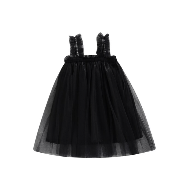 black tulle dress