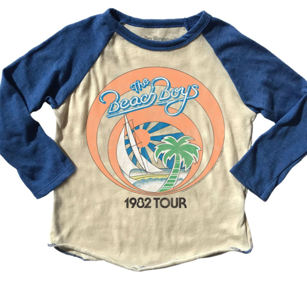 beach boys recycled raglan long sleeve tee