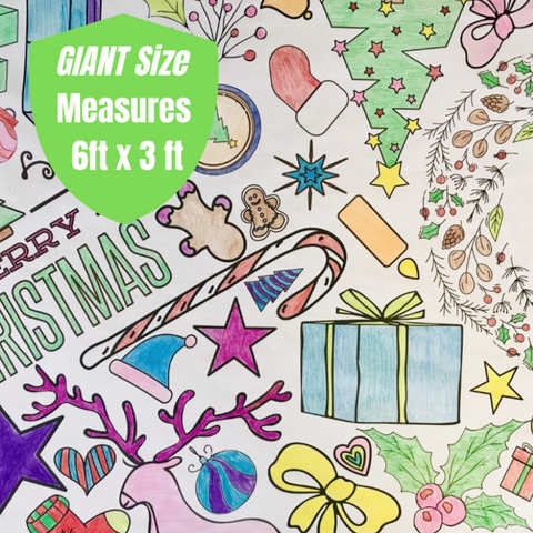 christmas coloring collage table cover