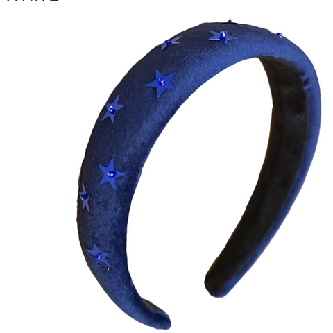 crystallized star stud headband | navy
