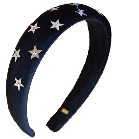 crystallized star stud headband | black
