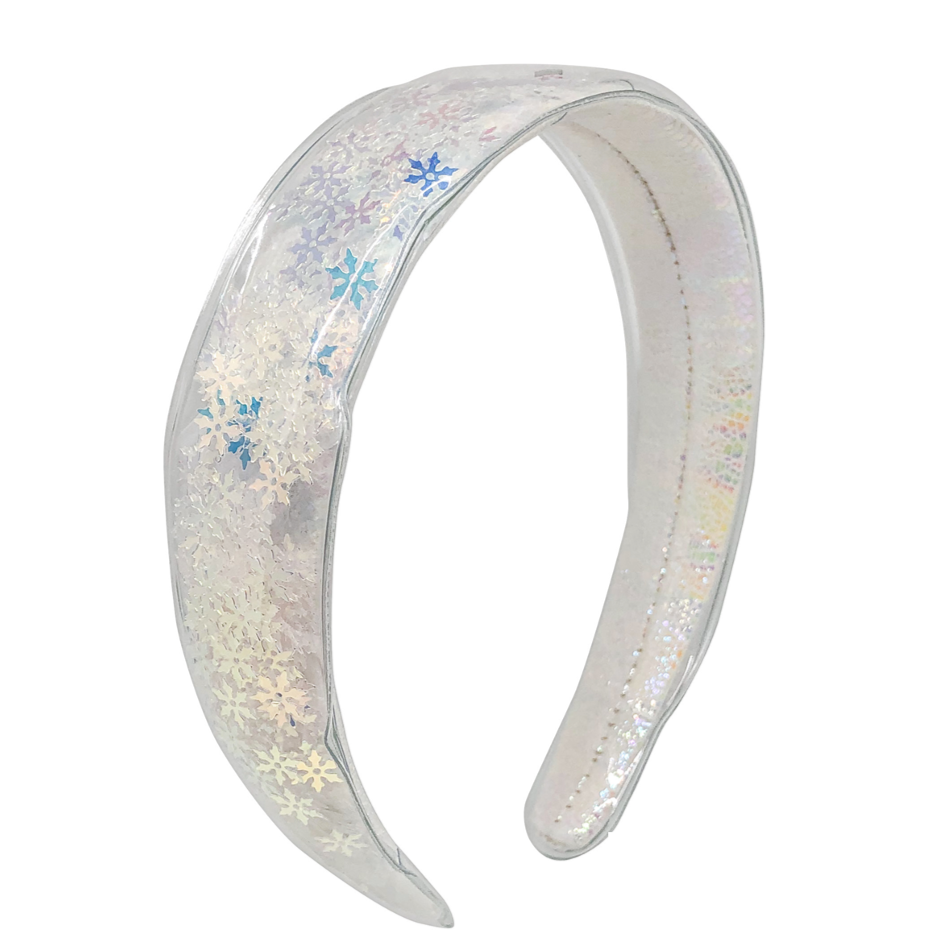 confetti snowflake headband | white