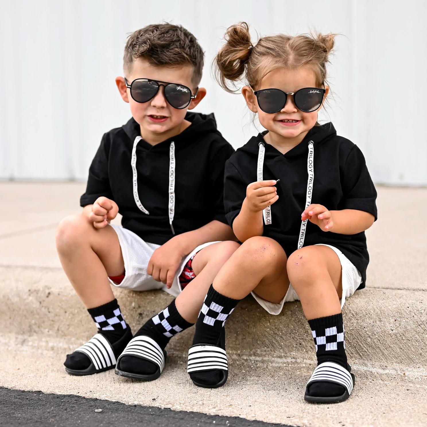 black checkered socks