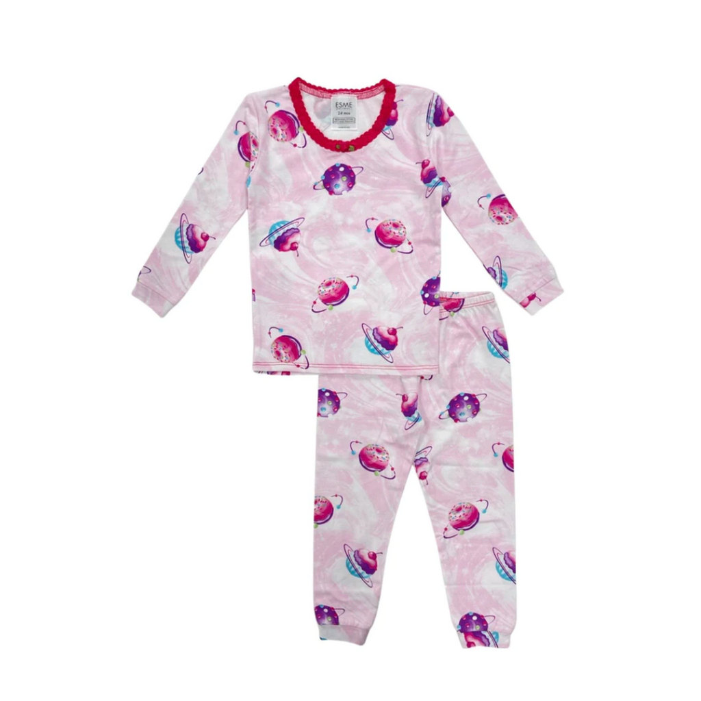 sweet space 3/4 sleeve pajama set