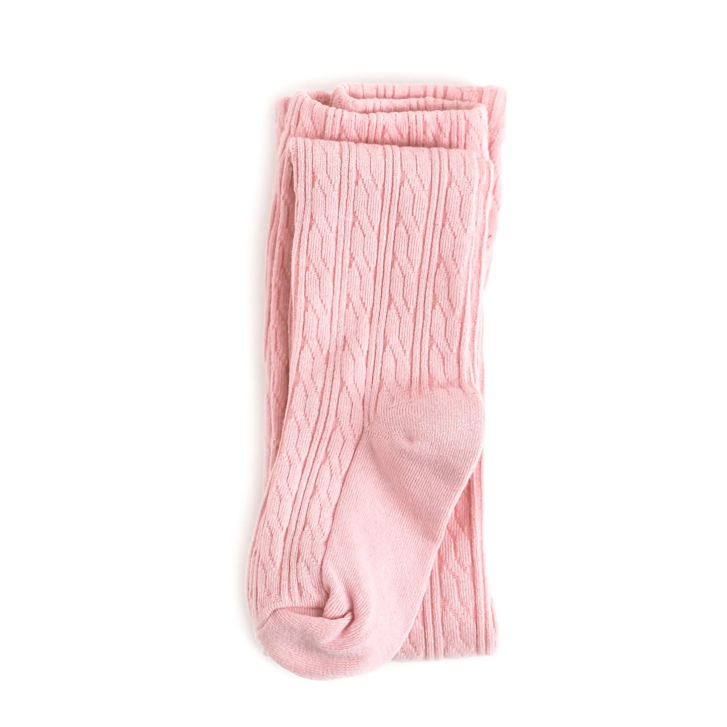 quartz pink cable knit tights