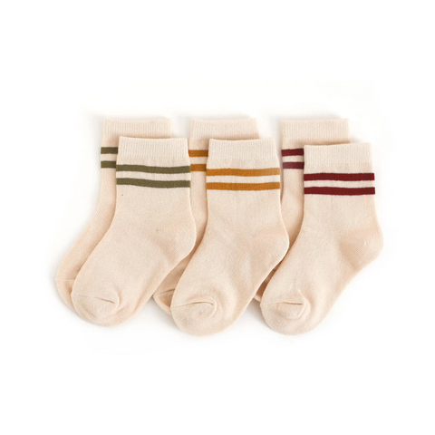 vanilla striped midi socks | 3 pack