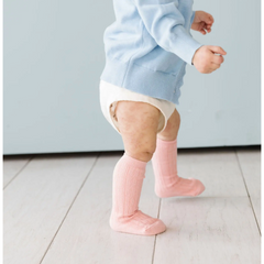 quartz pink knee highs