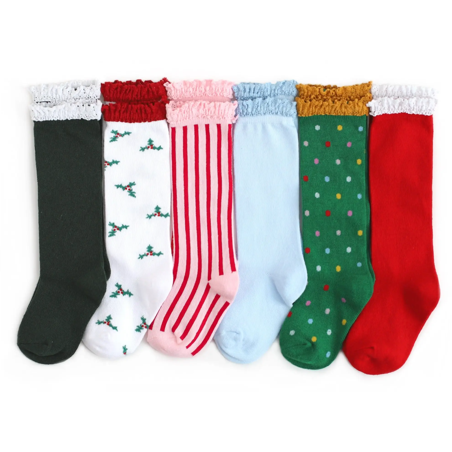 north pole knee high sock