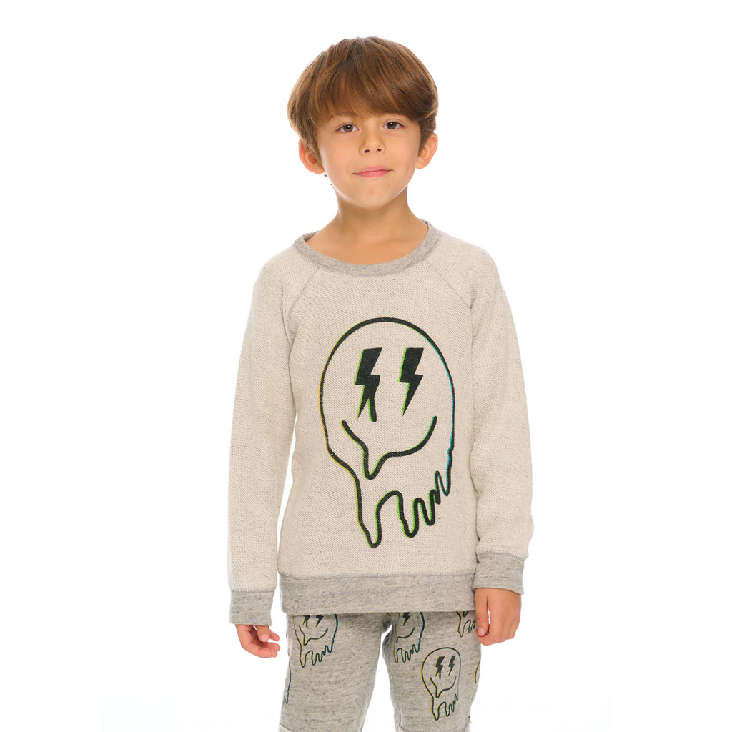 drippy smiles knit sweatshirt