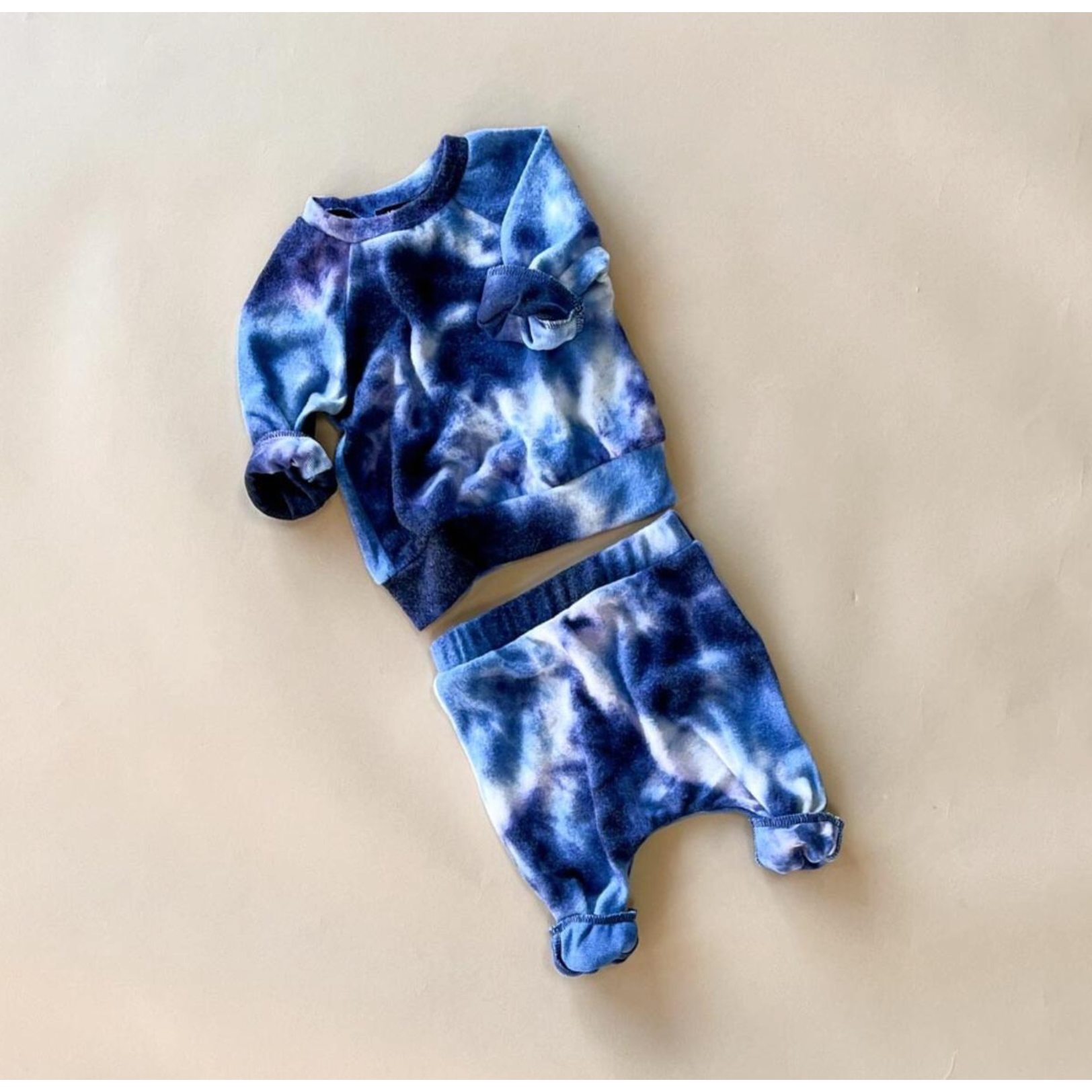 billy blue tie dye set