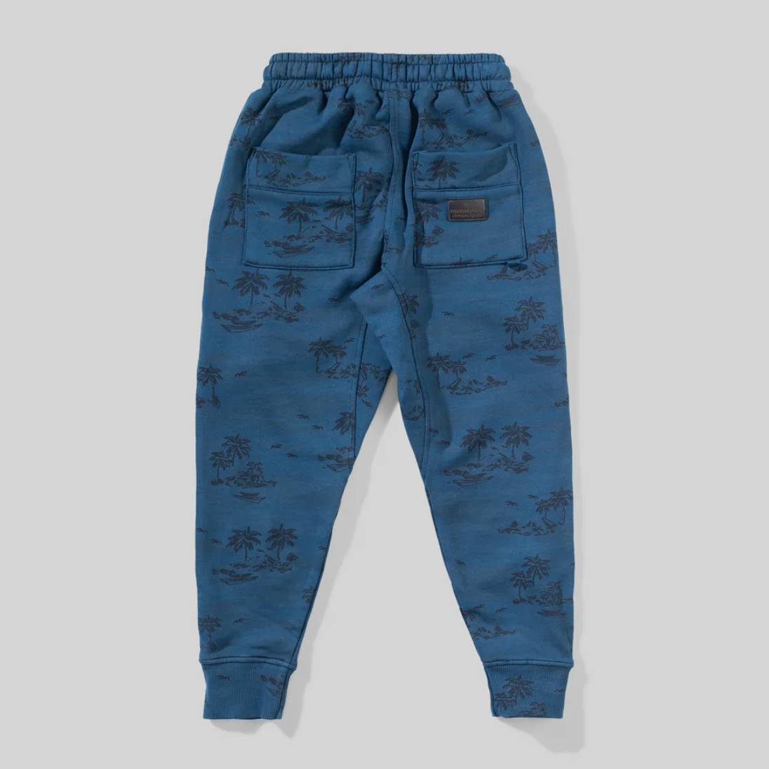 snoop track pant in washed dk denim