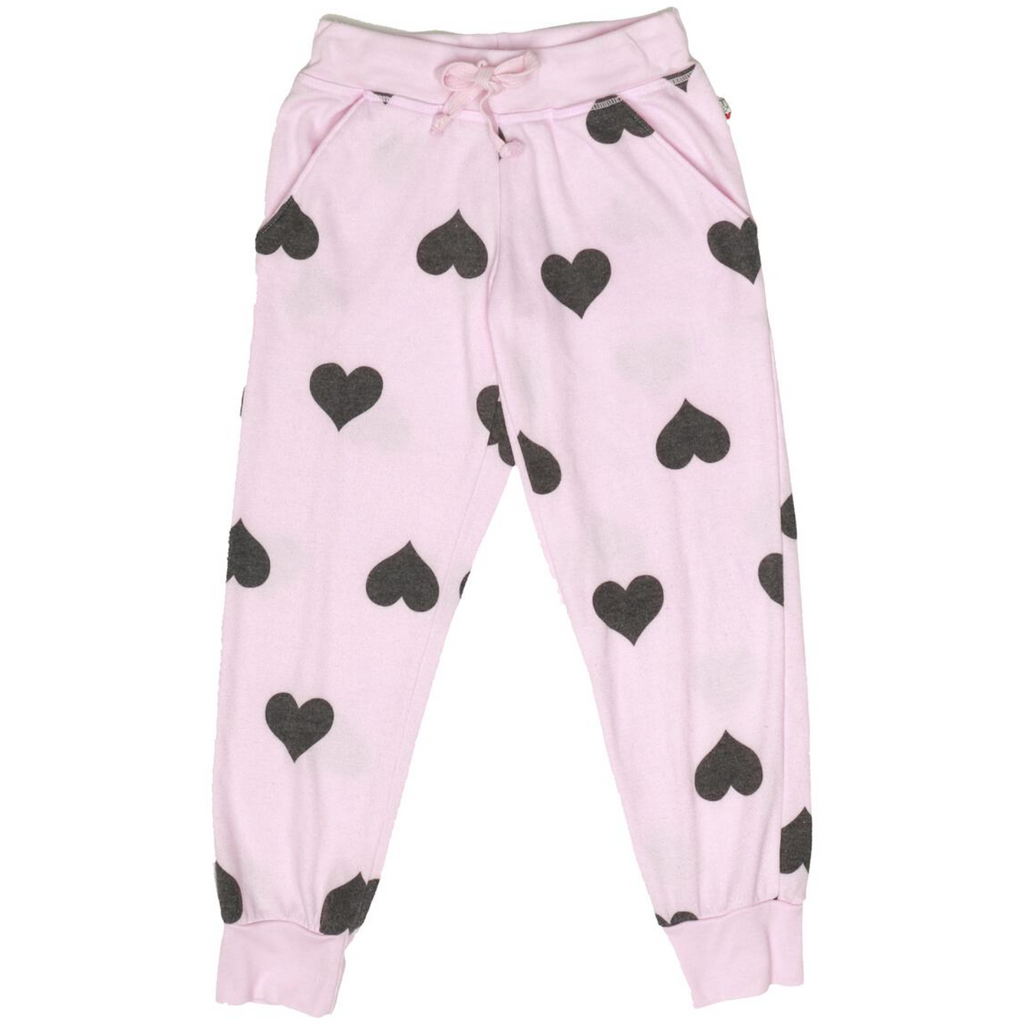 slouch sweat pant in candy pink heart