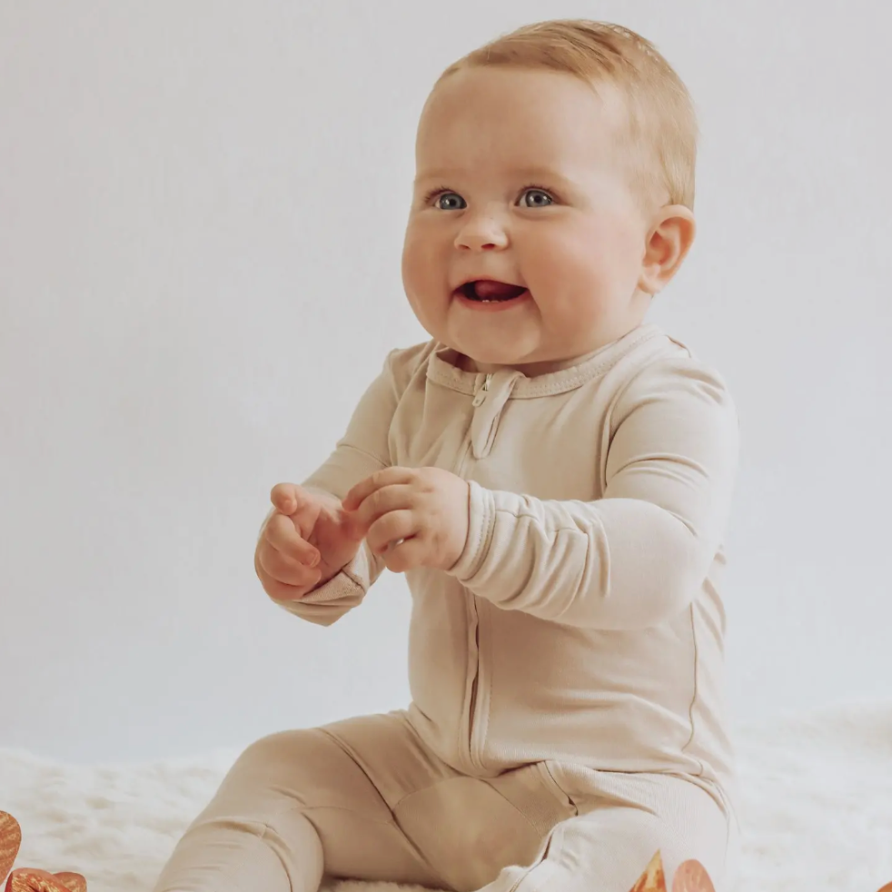 bamboo onesie | oat beige