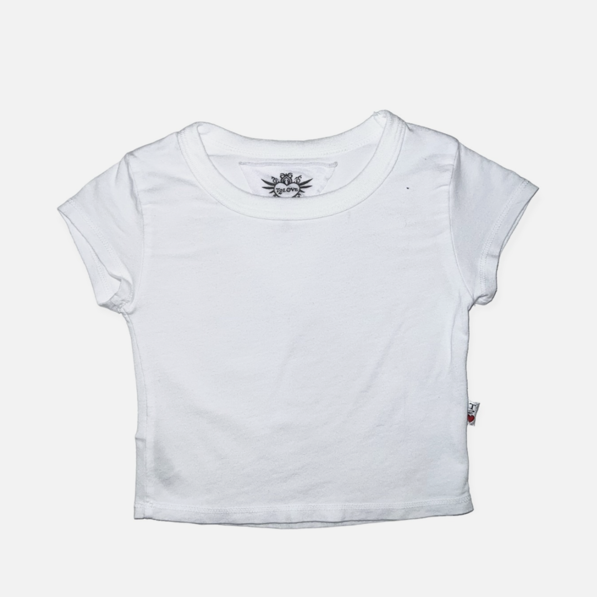 short sleeve baby tee | white