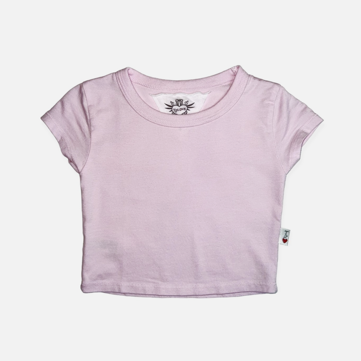 short sleeve crop top | candy pink