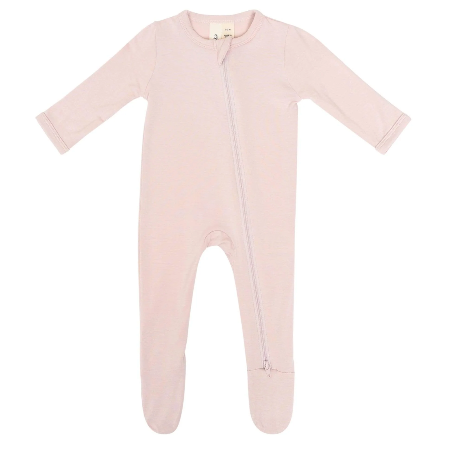 Zippered Footie in Blush