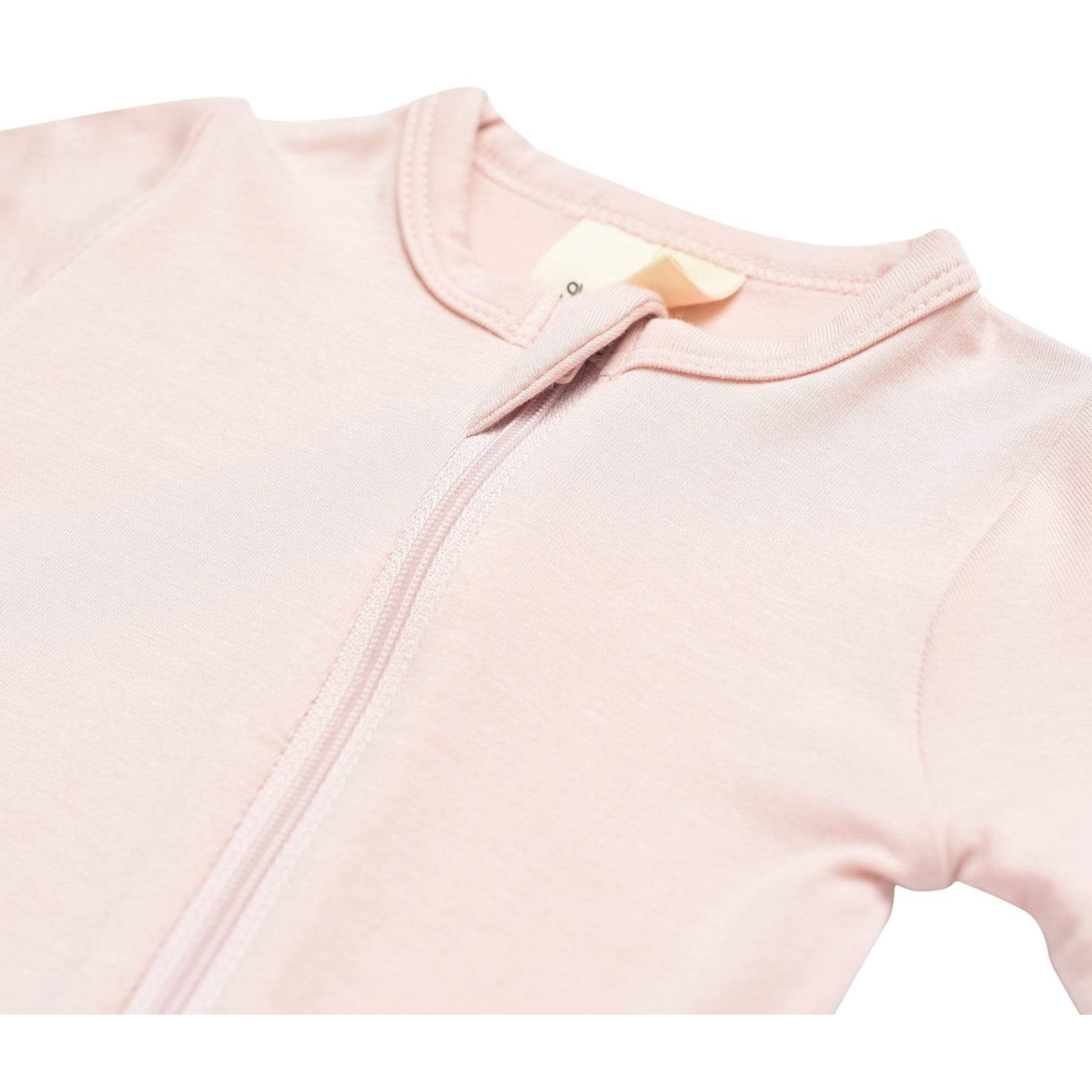 zippered footie | blush