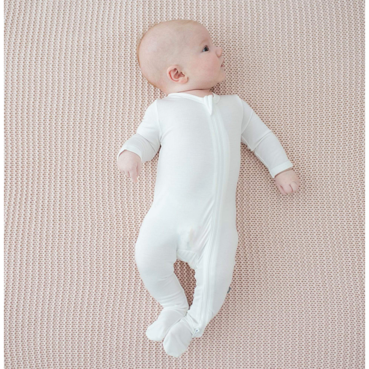 zippered footie | cloud