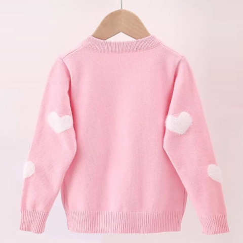 heart cardigan | pink
