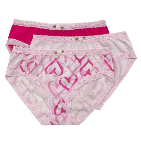 girls underwear set in chandelier hearts