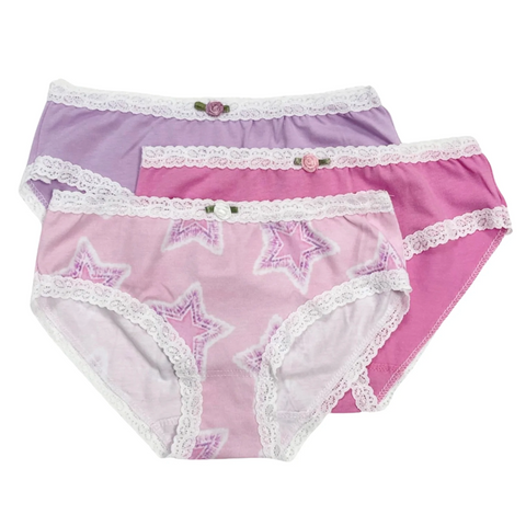 girls underwear set in pink star