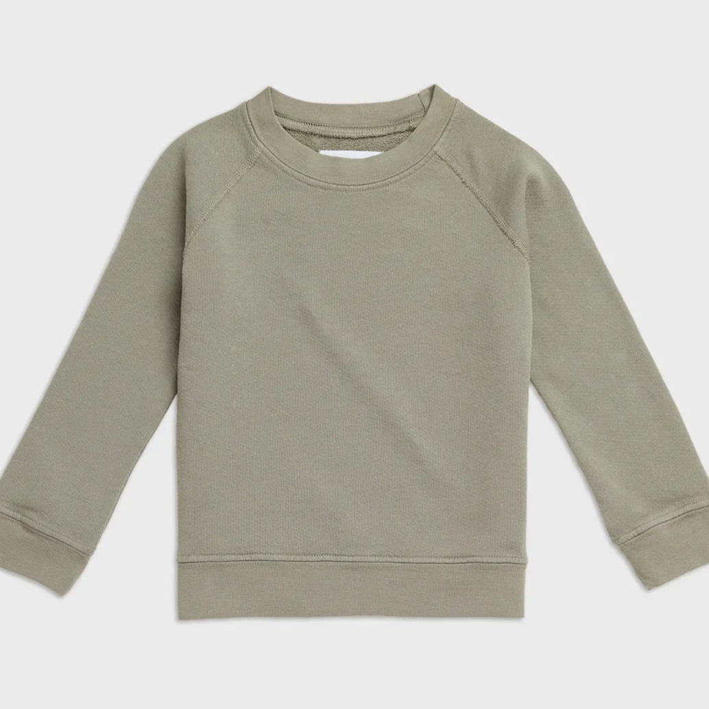 mini organic raglan sweatshirt | sage